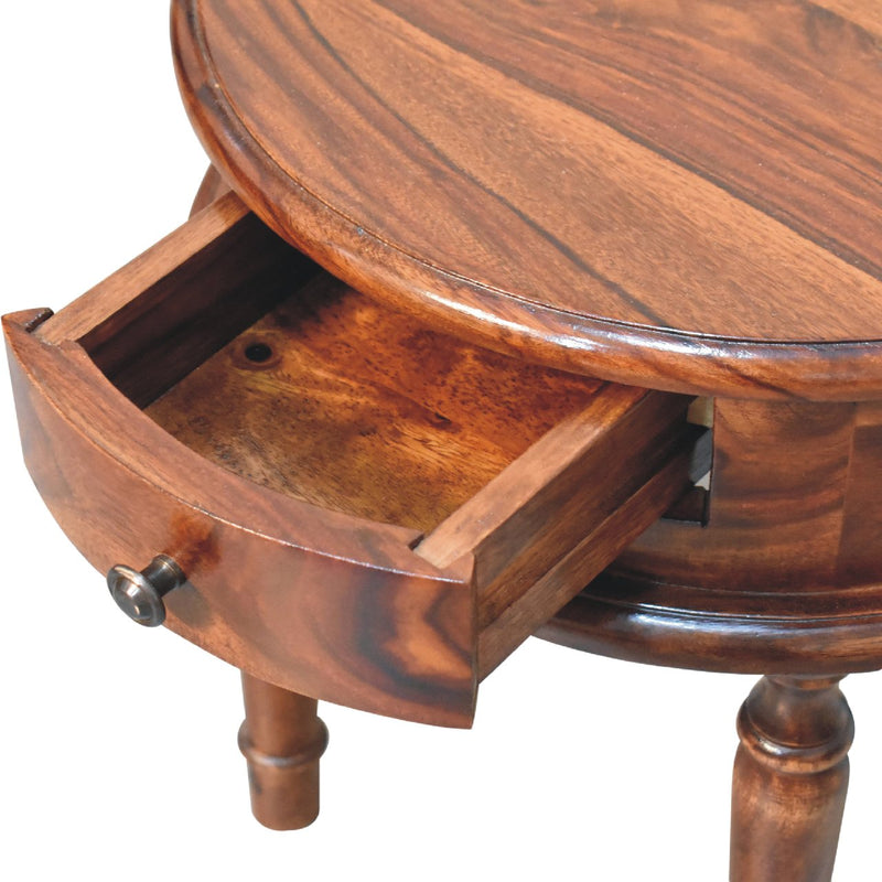 Honey finish Turned Leg Nightstand