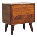 Chestnut Lid-up Storage Stool Artisan