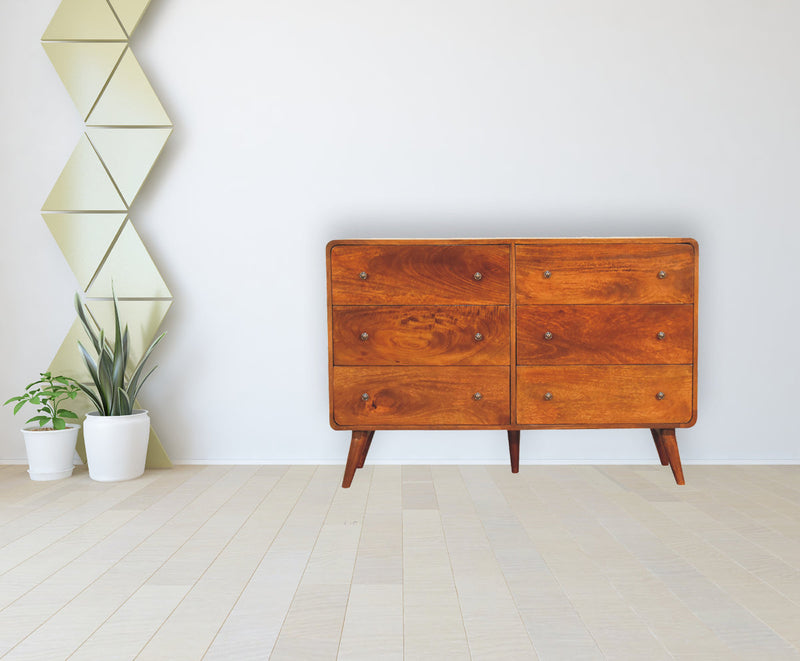Large Curved Chestnut Chest Artisan