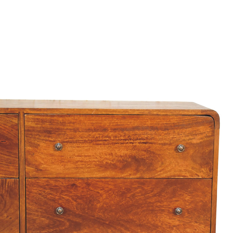 Large Curved Chestnut Chest Artisan