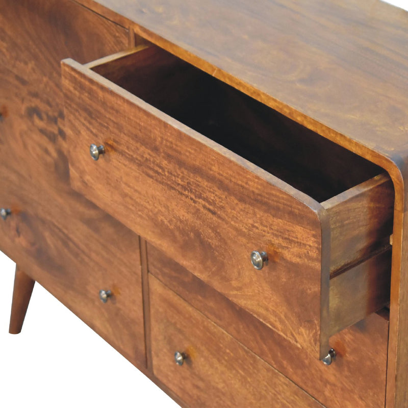 Large Curved Chestnut Chest Artisan