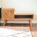 Boucle Carved Telephone Table Bench Artisan
