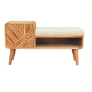 Boucle Carved Telephone Table Bench Artisan