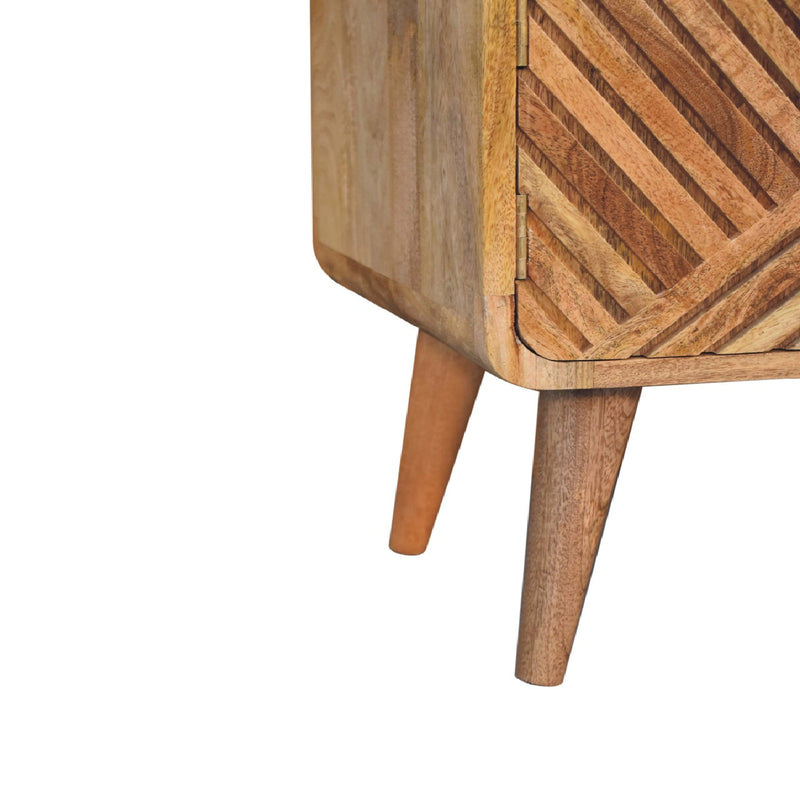 Boucle Carved Telephone Table Bench Artisan