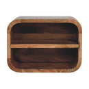 Oak-ish Floating Open Curve Nightstand Artisan