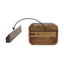 Oak-ish Floating Open Curve Nightstand Artisan