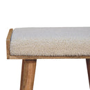 Boucle Cream Tray Style Footstool Artisan