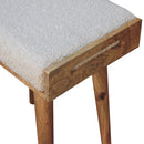 Boucle Cream Tray Style Footstool Artisan