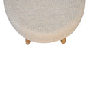 Cream Boucle Petite Footstool Artisan