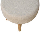 Cream Boucle Petite Footstool Artisan