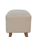 Cream Boucle Squoval Bench Artisan