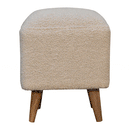 Cream Boucle Squoval Bench Artisan