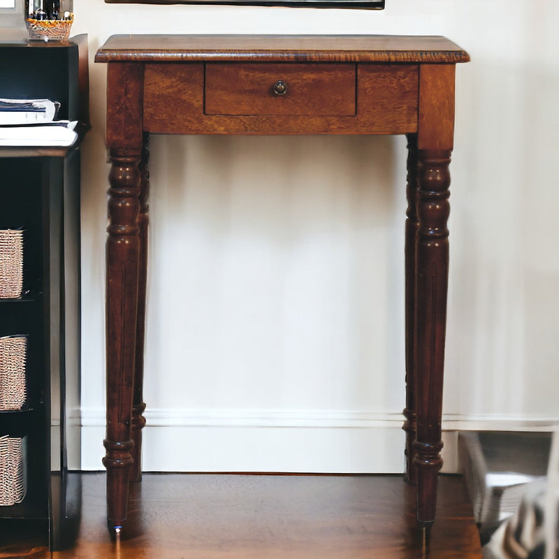 Chestnut Turned Leg Writing Desk Artisan