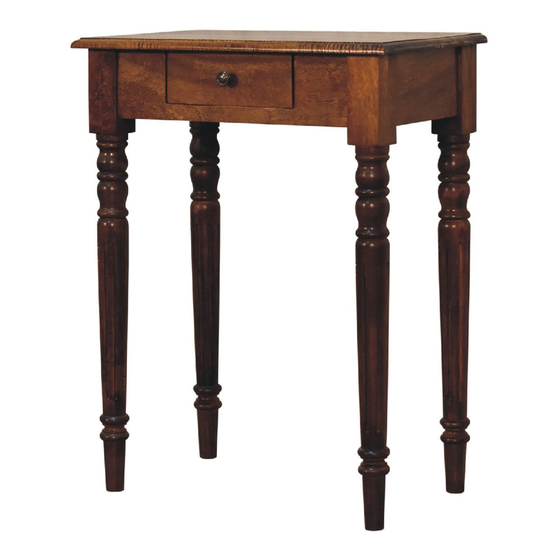 Chestnut Turned Leg Writing Desk Artisan