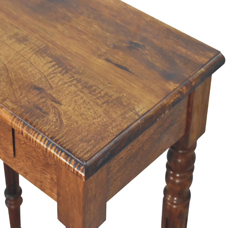 Chestnut Turned Leg Writing Desk Artisan