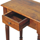 Chestnut Turned Leg Writing Desk Artisan