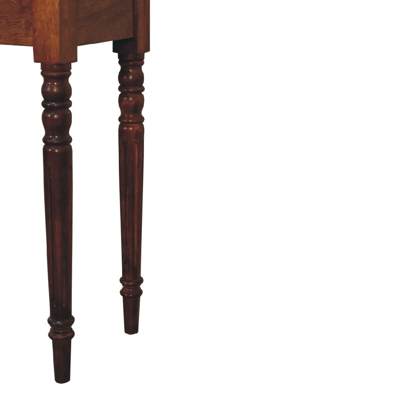 Chestnut Turned Leg Writing Desk Artisan