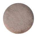 Mocha Faux Fur Round Ball Footstool Artisan
