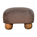 Mocha Faux Fur Nordic Footstool Artisan