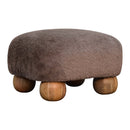 Mocha Faux Fur Nordic Footstool Artisan