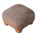 Mocha Faux Fur Nordic Footstool Artisan