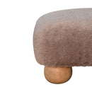 Mocha Faux Fur Nordic Footstool Artisan