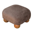 Mocha Faux Fur Nordic Footstool Artisan