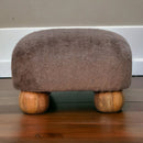 Mocha Faux Fur Nordic Footstool Artisan