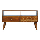 Gold Art Pattern Drawer Media Unit