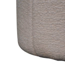 White Boucle Circus Footstool