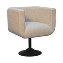 Cream Boucle Swivel Chair Artisan