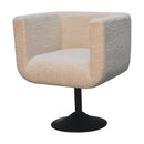 Cream Boucle Swivel Chair Artisan