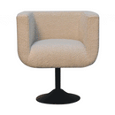 Cream Boucle Swivel Chair Artisan