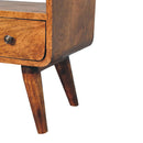 Mini Chestnut Curved Media Unit Artisan