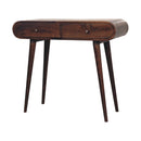 Light Walnut Curved Edge Console Table Artisan