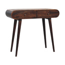 Light Walnut Curved Edge Console Table Artisan