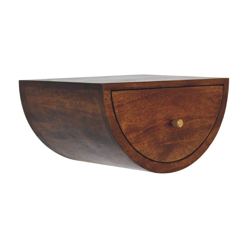 Chestnut Crescent Floating Nightstand Artisan