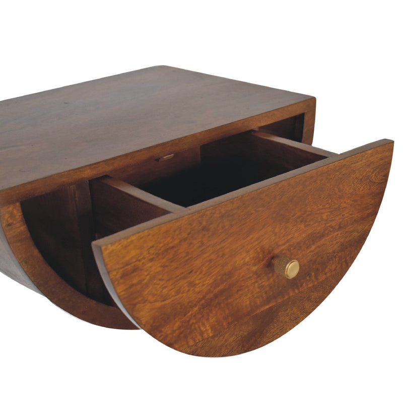 Chestnut Crescent Floating Nightstand Artisan