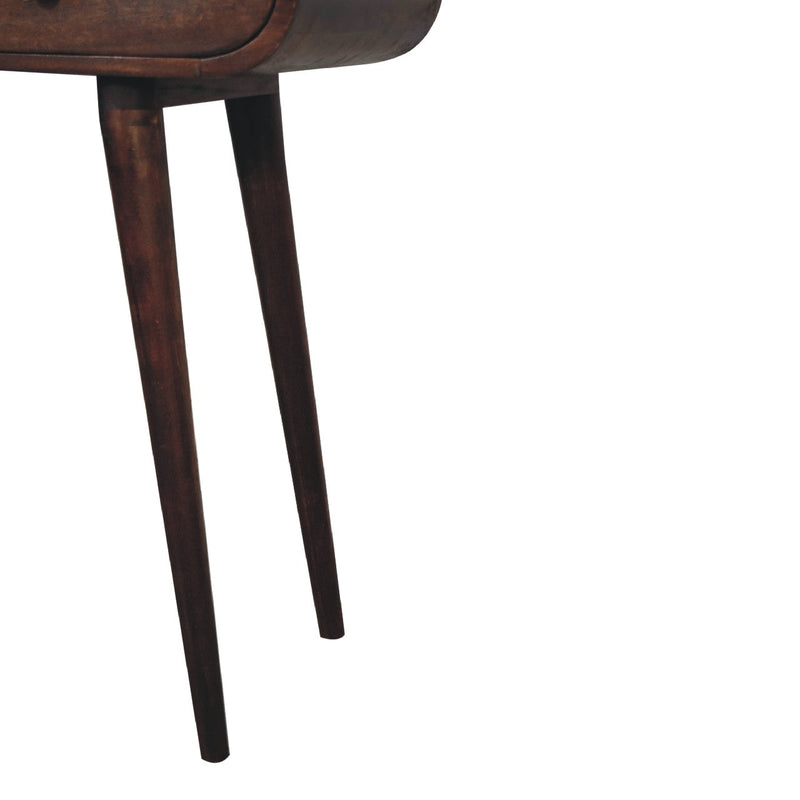 Light Walnut Curved Edge Console Table Artisan
