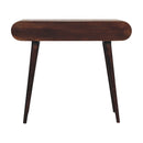 Light Walnut Curved Edge Console Table Artisan