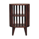 Ariella Double Shelf Chestnut Bedside Nightstand Artisan