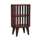 Ariella Double Shelf Chestnut Bedside Nightstand Artisan