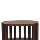 Ariella Double Shelf Chestnut Bedside Nightstand Artisan