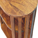 Ariella Double Shelf Chestnut Bedside Nightstand Artisan