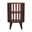 Ariella Double Shelf Chestnut Bedside Nightstand Artisan