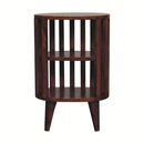 Ariella Double Shelf Chestnut Bedside Nightstand Artisan