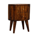 Stripe Chestnut nightstand