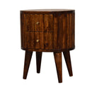 Stripe Chestnut nightstand