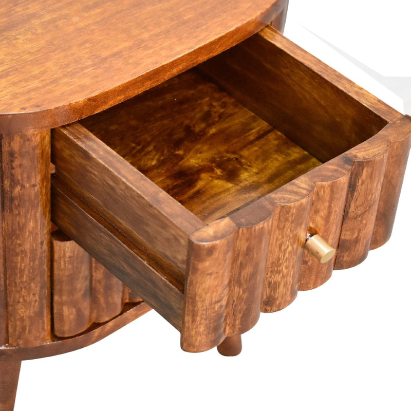 Stripe Chestnut nightstand