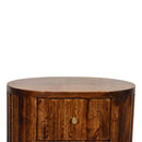 Stripe Chestnut nightstand